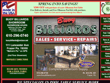 Tablet Screenshot of buoybilliards.com